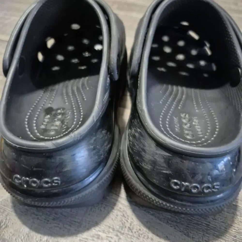 Crocs Mega Crush Clogs Black Unisex Men 4 Womens 6 Platform Shoes Slip On Garden